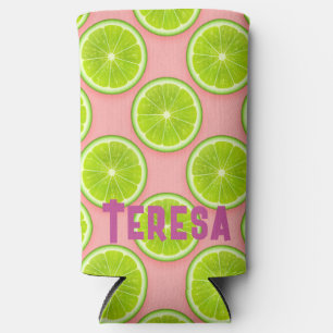 Enfriador De Latas Slim Limas Divertidas Personalizadas de Verano Jugoso 