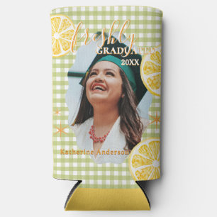 Enfriador De Latas Slim Limon Gingaham recien graduado 