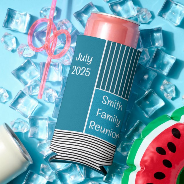 Enfriador De Latas Slim Líneas abstractas (Verano in situ)