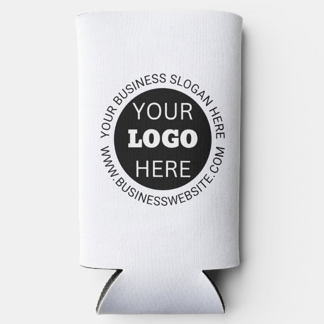 Enfriador De Latas Slim Logo de Round Business (Anverso)