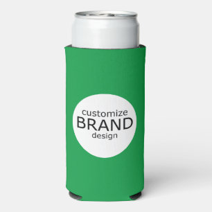 Enfriador De Latas Slim Logotipo de marca comercial - Blanco verde