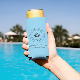Enfriador De Latas Slim Logotipo de Personalizado Minimalista simple y pro