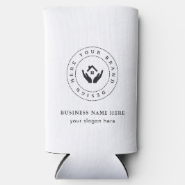 Enfriador De Latas Slim Logotipo de Personalizado Minimalista simple y pro