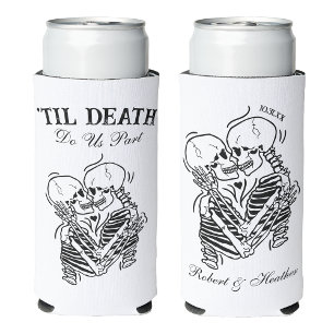 Enfriador De Latas Slim Los amantes hasta la muerte Boda gótica personaliz