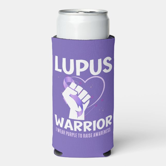 Enfriador De Latas Slim LUPUS WARRIOR Cinta Púrpura Sensibilización (Frente Agua con Gas)