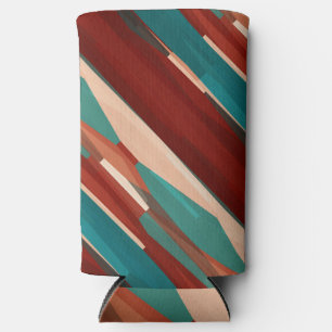 Enfriador De Latas Slim Madera y turquesa