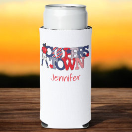 Enfriador De Latas Slim Madres de Béisbol Patrióticas de Cooperstown