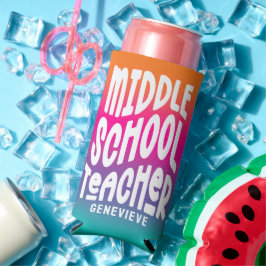 Enfriador De Latas Slim Maestro de Escuela Media Ombre Colorido