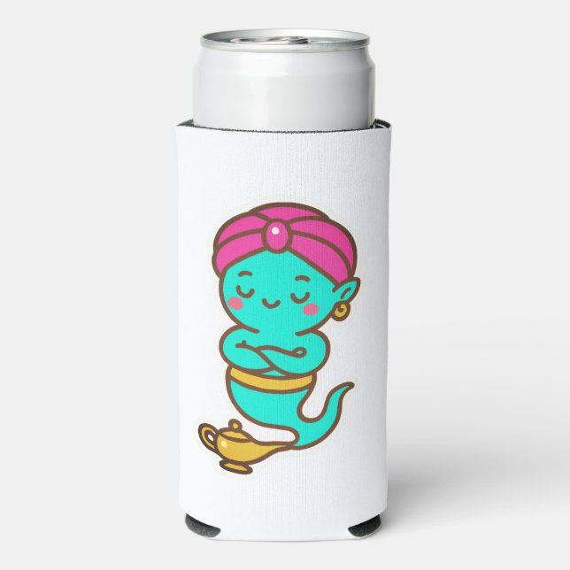 Enfriador De Latas Slim Magical Kawaii Djinn - Espíritu neón (Reverso Agua con Gas)