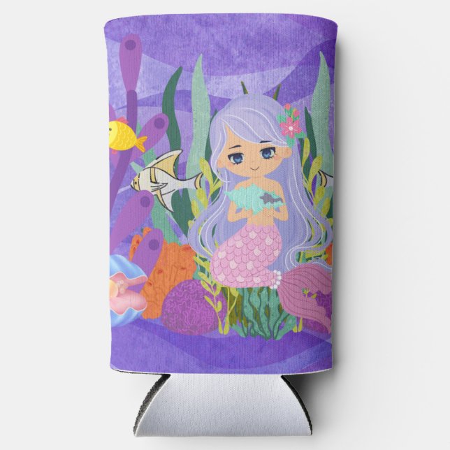 Enfriador De Latas Slim MAIRMAID EN LA Botella DE Agua DEL OCÉANO (Anverso)