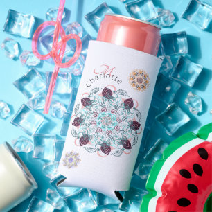 Enfriador De Latas Slim Maravilla de mandala personalizada