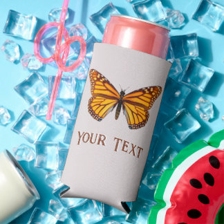 Enfriador De Latas Slim Mariposa Monarca Personalizada