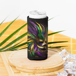 Enfriador De Latas Slim Máscara de Mardi Gras