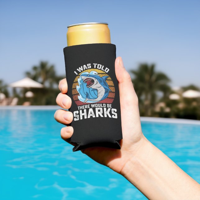 Enfriador De Latas Slim Me Dijeron Que Habrían Tiburones (Piscina in situ)