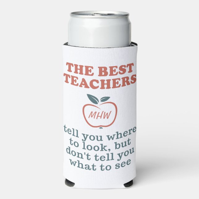 Enfriador De Latas Slim MEJOR personalizado DE PROFESORES (Frente Agua con Gas)