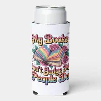 Enfriador De Latas Slim Mis Libros No Me Juzgan...