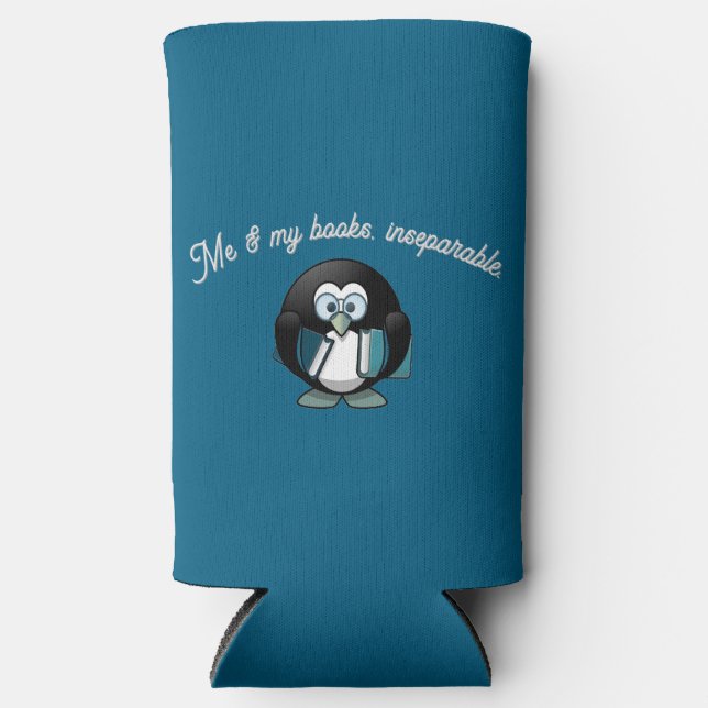 Enfriador De Latas Slim Mis libros son inseparables (Anverso)