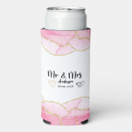 Enfriador De Latas Slim Modern Pink and Gold Mr.