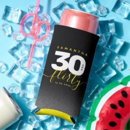 Enfriador De Latas Slim Moderna Girly Brillante Amarillo 30 y Flirty