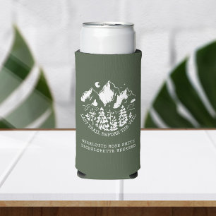 Enfriador De Latas Slim Moderno Camping Simple Bachelorette Weekend