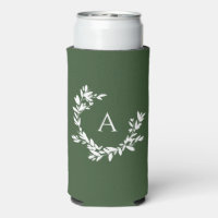 Monograma botánico Hunter inicial de bosque Verde