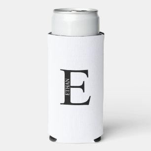 Enfriador De Latas Slim Monograma y Refrigerador de bebidas de nombres per