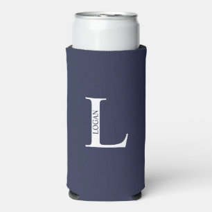 Enfriador De Latas Slim Monograma y Refrigerador de bebidas de nombres per