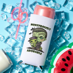 Enfriador De Latas Slim Monstruo de Frankenstein lindo con peluche