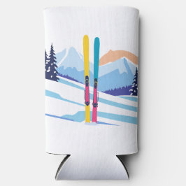 Enfriador De Latas Slim Montaña de esquí de invierno