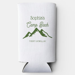 Enfriador De Latas Slim Montañas de Camp Bach personalizadas Retro Blanco