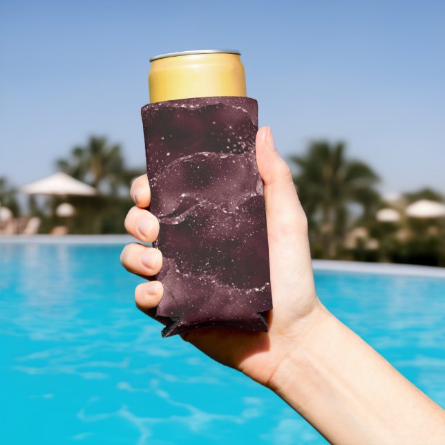 Enfriador De Latas Slim Moody Agate | Wine Bordeaux Sangria Merlot Maroon (Piscina in situ)