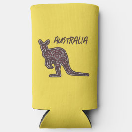 Enfriador De Latas Slim Mosaico aborigen canguro