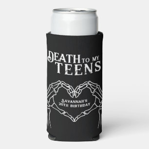 Enfriador De Latas Slim Muerte a mis adolescentes Tendencia gótica Cumplea