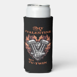 Enfriador De Latas Slim My Valentine has a V-Twin, Biker