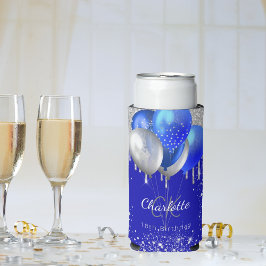 Enfriador De Latas Slim Nacimiento de los globos de oro azul real nombre d