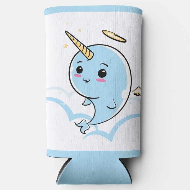 Enfriador De Latas Slim Narwhal Angel Cutie (Anverso)