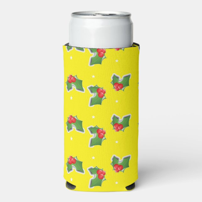 Enfriador De Latas Slim Navidades gritando amarillo (Frente Agua con Gas)