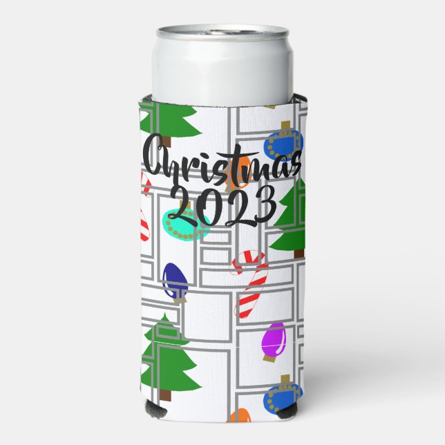 Enfriador De Latas Slim Navidades malvados (Frente Agua con Gas)