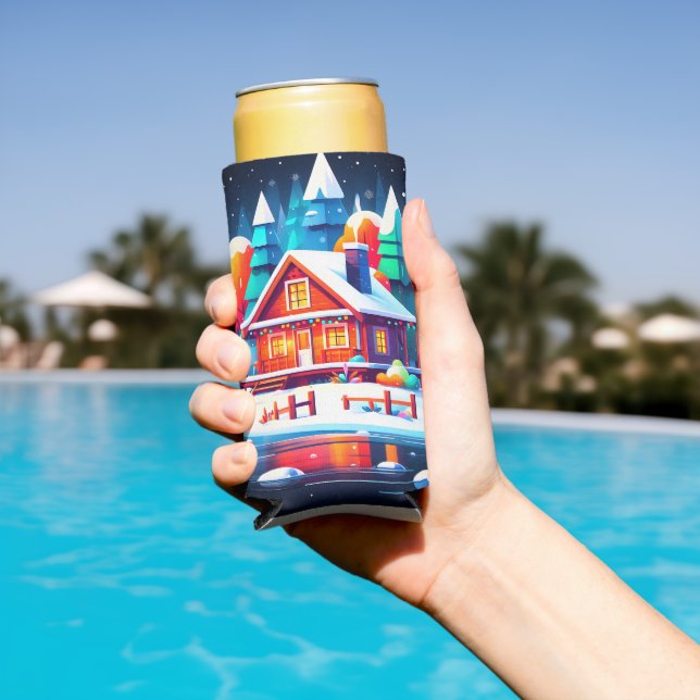 Enfriador De Latas Slim Navidades tranquilos (Piscina in situ)