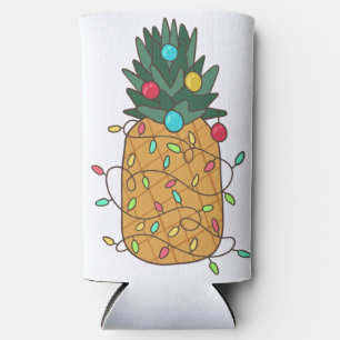 Enfriador De Latas Slim Navidades tropicales piña