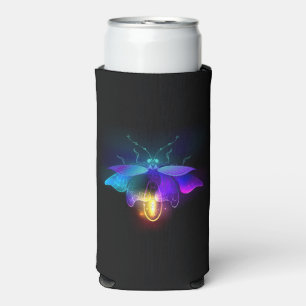 Enfriador De Latas Slim Neon Firefly en negro