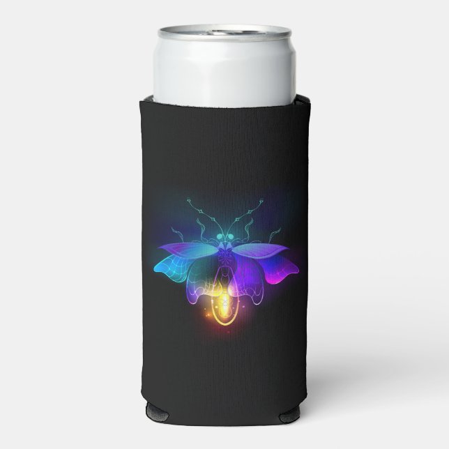 Enfriador De Latas Slim Neon Firefly en negro (Frente Agua con Gas)