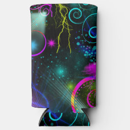 Enfriador De Latas Slim Neon Space Stars Colorful Lights