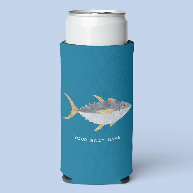 Enfriador De Latas Slim Nombre del barco de pescado del atún (Subido por el creador)