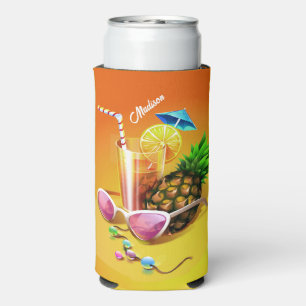 Enfriador De Latas Slim Nombre personalizado de bebida tropical