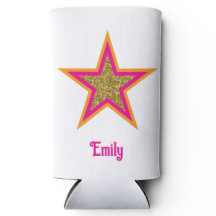 Nombre personalizado elegante estrella dorada y ro