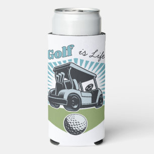 Enfriador De Latas Slim Nombre personalizado Golf es vida