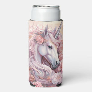 Enfriador De Latas Slim Nombre personalizado lindo unicornio