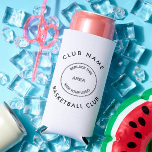Enfriador De Latas Slim Nombre personalizado Logotipo Club de baloncesto C