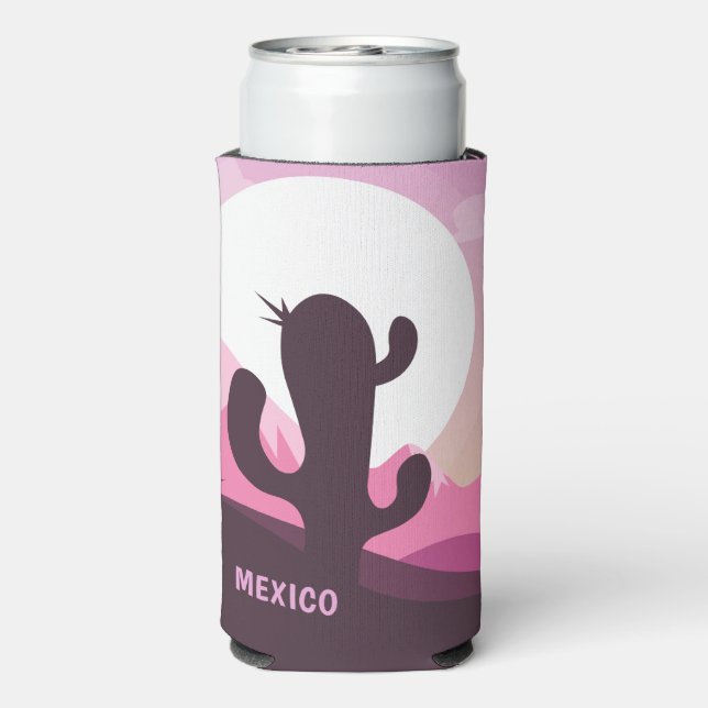 Enfriador De Latas Slim Nombre personalizado México (Reverso Agua con Gas)